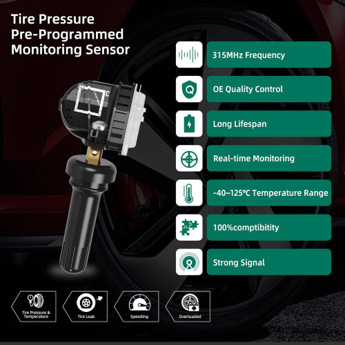 Αισθητήρας TPMS, 315MHZ13598772Σύστημα παρακολούθησης πίεσης ελαστικών για GM| GMC | Chevy | Buick | 2