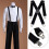 Men's suspenders elastic adjustable 50mm wide 4