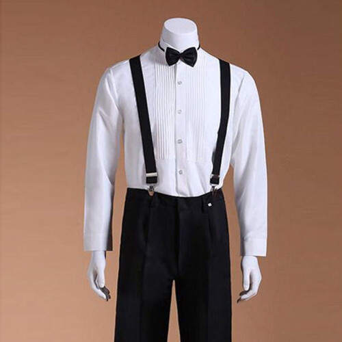 Men's suspenders elastic adjustable 50mm wide 2