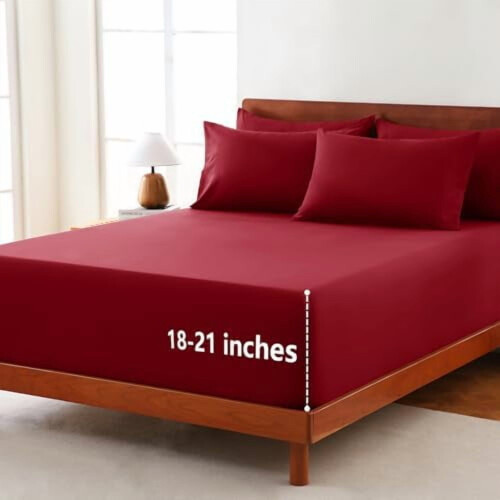 King Size Deep Pocket Sheet Set 6-Piece 1