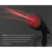 USB-Condensatormicrofoon met RGB voor Gaming, Podcasting, Streaming, Laptopopnames, Plug-And- Pc-Microfoon