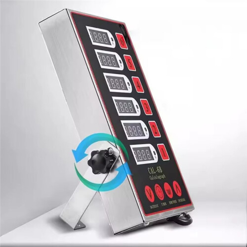 6-Channel Digital Kitchen Timer 220V Stainless Steel Countdown with Alarming for Cooking Tasks EU Plug 1
