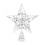 Lighted Star Tree Topper Metal Iron Silver Built-in Lights 2