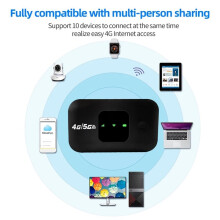Router Mobile 4G LTE, Router Wireless MIFI Tascabile, Banda Larga Mobile per Auto, Hotspot da 150 Mbps, Modem WiFi da 3650 MAh, Versione UE