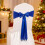 Nœud papillon élastique bleu pour chaise de Noël - Décoration de dossier 5