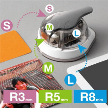 1pc Round Corner Trimmer S M L 3/5/8mm Corner Rounder Punch R3/R5/R8mm for Card Photo Paper Pouches