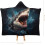 Shark Fleece-teppe med hette for barn og voksne 2