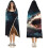 Shark Fleece-teppe med hette for barn og voksne 3