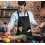 Kitchen Cooking Apron Adjustable Bib with Pockets Black 2 5