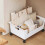 White Rolling Storage Box – PP Plastic, 38x28.5x15cm 5