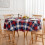 Patriotic Round Tablecloth 70" Polyester Red Blue Stars 3