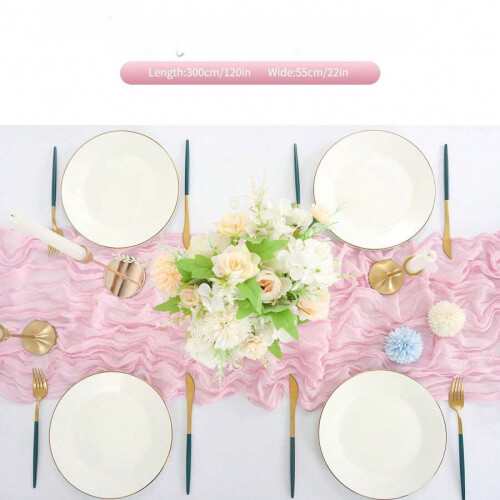 10-Pack 10ft Boho Gauze Table Runners 2