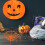 Ιστός αράχνης Halloween 12,56'' Κεραμικό μπολ σερβιρίσματος με πορτοκαλί καραμέλες, για 3