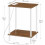 Side Table with Charging Station USB Outlets 2-Tier Walnut 3