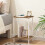 Charging Side Table with USB & AC Outlet, 2-Tier, Walnut 4