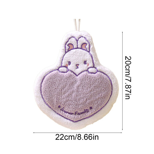 Children Hand Towels with Easter Bunny Patterns - with lanyard, Soft Microfiber Quick Drying Absorbent Cloths for Various Uses 2