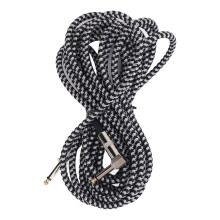 Pro Grade Instrument Cable6.35mm, Low Capacitance Noise Suppression Cable for Guitar Bass Amp Keyboard Microphone Speaker, Durable Strain Relief