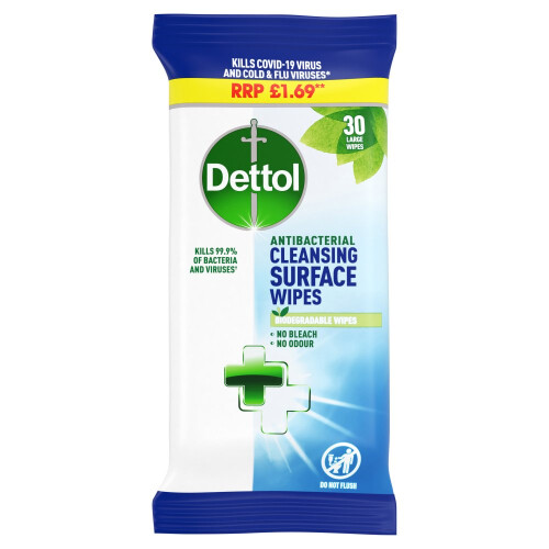 Dettol Dettol Antibacterial Surface 30 Wipes (Pack of 12) 1