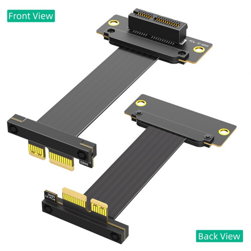 PCI-E PCI Express 5.0 1X Extension Cable ( Dual Vertical 90 Degree Direction) 1