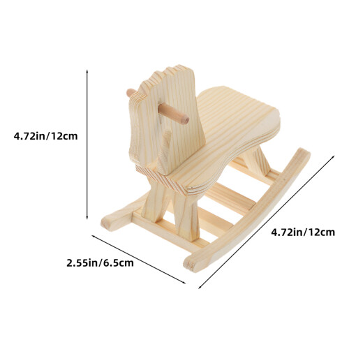 GOOHOCHY DIY Ξύλινες φιγούρες αλόγων σετ χειροτεχνίας για παιδιά που ενισχύουν τη 1