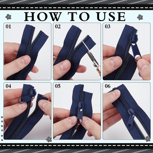 40Yards10Pcs Φερμουάρ Ραπτικής #5Nylon Ποικιλία Φερμουάρ Ραπτικής Ταινίας με 100Pcs10 Χρώματα 2