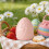 Ceramic Easter Egg Ornament 4.4 inch Pink 4
