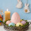Ceramic Easter Egg Ornament 4.4 inch Pink 5