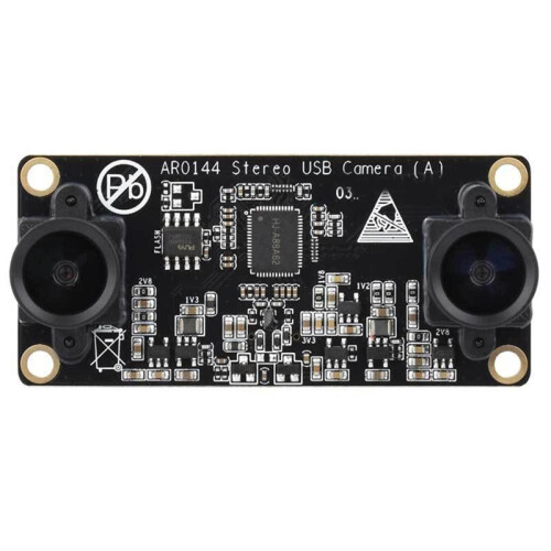 AR0144 2MP Stereo USB Camera Module with AR0144 Sensor Chip,USB2.0 Interface,52mm Baseline,Synchronized Same-Frame 1
