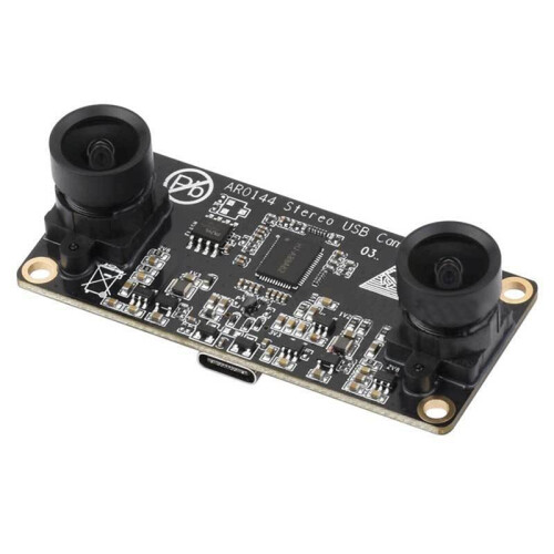 Módulo de Câmera USB Estéreo AR0144 de 2 MP com Chip Sensor AR0144, Interface USB 2.0, Linha de Base de 52 mm, Quadro Sincronizado 2