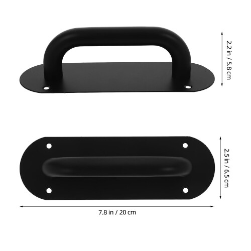Homoyoyo Elegant Black Stainless Steel Door Handle Easy Push Pull Function 1