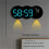 LED Ambient Light Clock Living Room Wall Clock Timing Function Two Sets of Clock Brightness Level Remote Control. A 2
