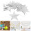 Cardboard Star Garland Metallic Silver 13 ft or 6.5 ft 2