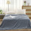 Polyester Blanket Soft Warm Throw 150x100cm Grey 1 Pc 5