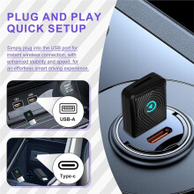 Wireless CarPlay Adapter for for IOS 10+ Seamless Connection, Convert Wired to Wireless