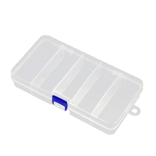 5 Compartments Plastic Storage Container Case Fishing Bait Fish Tackle Box 2