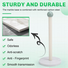 Marble Paper Towel Holder Countertop with Heavy Duty Base, Non-Slip Kitchen & Bathroom Organizer