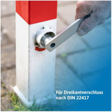 M12 Triangular Key for Barrier Posts, Fire Brigade Key, Robust Steel Construction