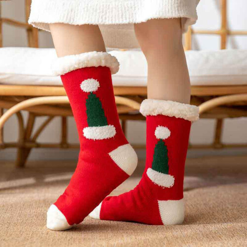 Κάλτσες UHGANN Slipper για γυναίκες με λαβή για το χειμώνα, αντιολισθητικές, χοντρές, 1