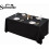 Black Polyester Tablecloth 90 x 132 in Rectangular 2