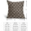 Kussensloop met blauwgroene blokprint, 18x18 inch, polyester 5