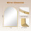 EDX arched wall mirror gold aluminum frame 24x36 inch 2
