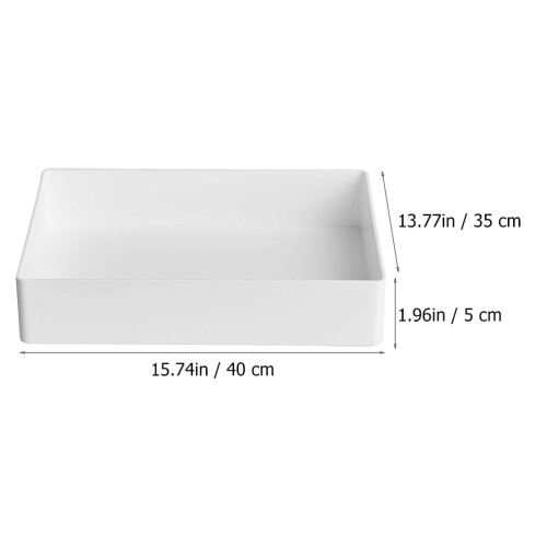 Merkloze laboratoriumaccessoires, polypropyleen dienblad, witte serveerorganizer 1
