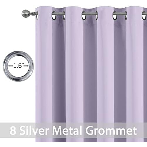 Lilac thermal insulated curtain panel 52x84 inch 1