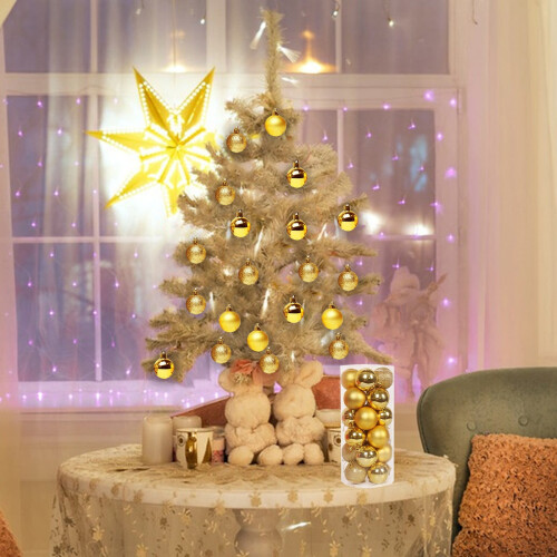 Dekorative, bruchsichere Weihnachtsbaum-Anhänger, 100 mm große Weihnachtskugeln, 24er-Packung 2