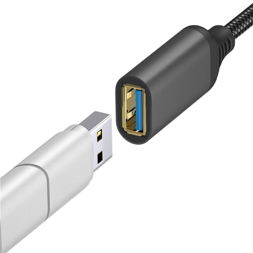 Καλώδιο επέκτασης Homoyoyo USB3.0 μαύρο πλεγμένο 10 πόδια 1