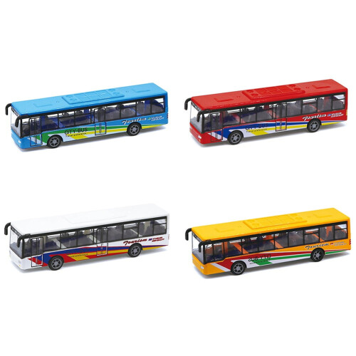 opvise Alloy Mini Simulation Pull Back Car Bus Model Desktop Decor Kids Collective Game Τυχαίο Χρώμα 2