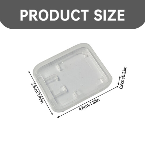 Single Card Small White Box Shell, Clear Plastic Sd/Sdhc/Sdxc/Secure Digital Memory Card Case Holder Compatible for Memory Card, 10*Storage Box 2