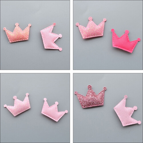 50 τεμάχια DIY μπαλώματα ρούχων με γκλίτερ, απλικέ στέμμα, υλικό ραπτικής 1