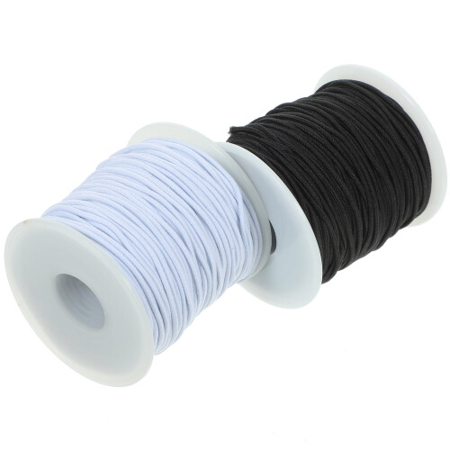 2 ruller 1,5 mm elastisk snor til smykkefremstilling, håndværk, armbånd og perlearbejde 2