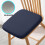 Cojín de asiento de algodón, soporte cómodo, cojín de meditación, para uso interior, rectangular, azul, suave. 6